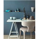 Eijffinger|Timeless denim blue linen effect wallpaper|Fabric Imitation