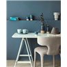Eijffinger|Papier peint intemporel effet lin bleu denim|Imitation Tissu
