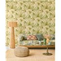 Eijffinger|Papier peint tropical feuilles de palmier vertes|Tropical