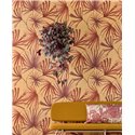 Eijffinger|Retro Tapete mit Palmblättern in Rot und Beige|Tapeten