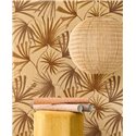 Eijffinger|Papel pintado hojas palmera tropical marrón estilo colonial|Floral