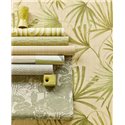 Eijffinger|Japandi style greenish beige tweed fabric wallpaper|Fabric Imitation