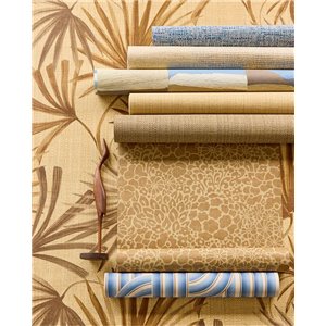 Eijffinger|Ethno Tapete mit Tweed Stoff in Braun|Tapeten 2