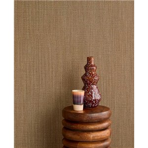 Casamance|Papier peint lin brun chaudron|Imitation Tissu 2