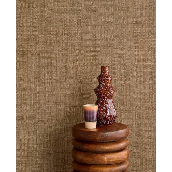 Eijffinger|Ethnic style brown tweed fabric wallpaper|Wallpaper