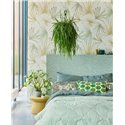 Eijffinger|Papier peint scandinave sisal effet tissé turquoise|Imitation Raphia