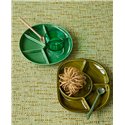 Eijffinger|Minimalistische Tapete mit geflochtenem Sisal in Grün|Raffiaimitation