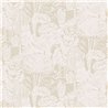 Papel pintado toile de jouy lino blanco beige estilo natural contemporáneo - Eijffinger Groovy 340540