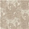 Eijffinger|Modern rustic style beige linen toile de Jouy wallpaper|Fabric Imitation