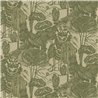 Eijffinger|Papier peint urban jungle toile de Jouy en lin vert|Floral