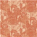 Eijffinger|Papier peint mid-century modern toile de Jouy en lin orange|Papier Peint