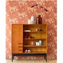 Eijffinger|Papier peint mid-century modern toile de Jouy en lin orange|Papier Peint