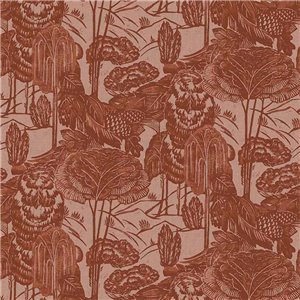 Eijffinger|Zeitgenössisch natürliche Tapete Toile de Jouy aus Leinen in Weiß Beige|Textilimitation