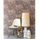 Eijffinger|Ethnic style brown linen toile de Jouy wallpaper|Wallpaper