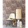 Eijffinger|Papier peint ethnique toile de Jouy en lin marron|Papier Peint