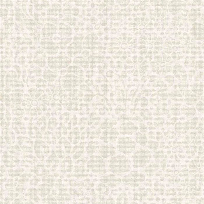 Eijffinger|Papel pintado floral arpillería blanco crudo estilo romántico|Papel Pintado