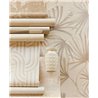 Eijffinger|Papier peint romantique toile de jute fleurie blanc cassé|Papier Peint