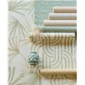 Eijffinger|Beige burlap floral wallpaper|Floral