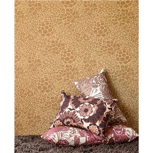 Eijffinger|Papier peint toile de jute fleurie marron rose nude|Floral 2
