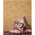 Eijffinger|Papier peint romantique toile de jute fleurie marron|Papier Peint