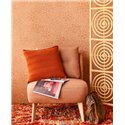 Eijffinger|Papier peint romantique toile de jute fleurie orange|Floral
