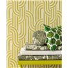 Eijffinger|Modern style green interlaced shapes wallpaper|Wallpaper