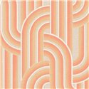 Eijffinger|Papier peint rétro vintage formes entrelacées orange|Rétro