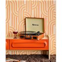Eijffinger|Retro Vintage Tapete mit ineinander verschlungenen Formen in Orange|Retro