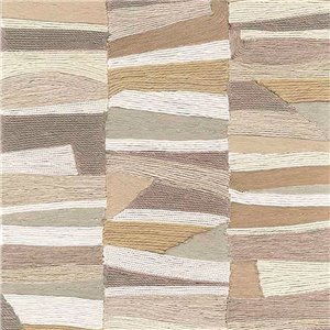 Eijffinger|Moderne Tapete Collage aus Textilschnüren in Grün|Modern