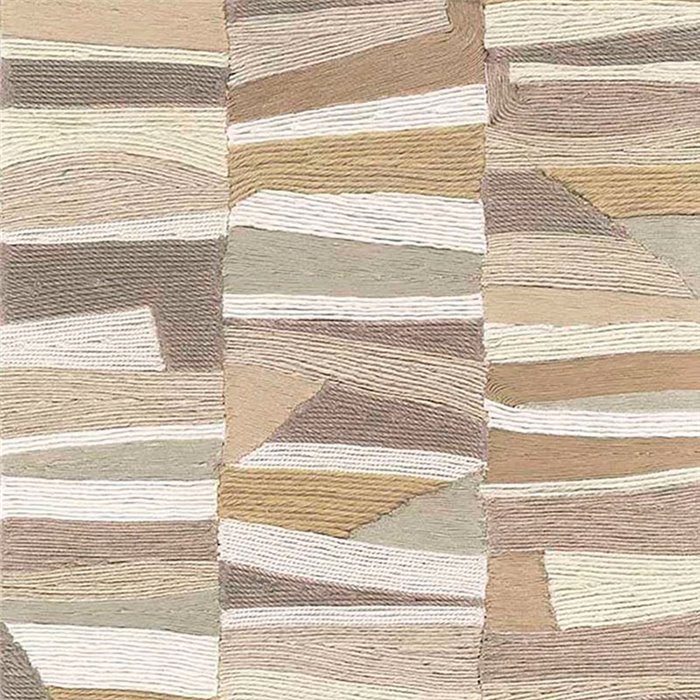 Eijffinger|Papel pintado mosaico cuerdas textiles beige estilo moderno|Papel Pintado