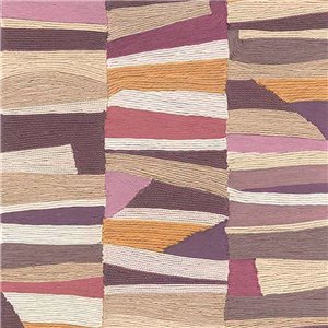 Casamance|Wallpaper velvet textile effect orange|Fabric Imitation
