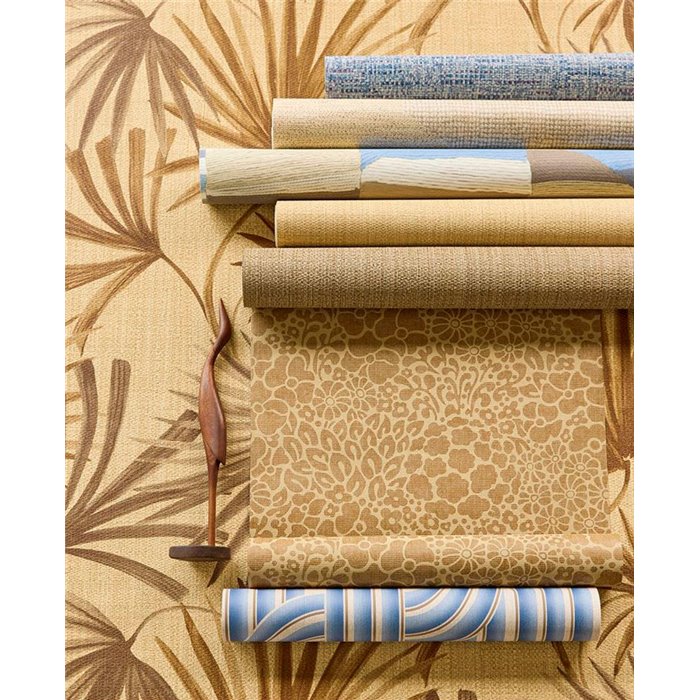 Eijffinger|Sand beige wool effect textile wallpaper|Raffia Imitation