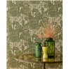 Eijffinger|Modern rustic style beige linen toile de Jouy wallpaper|Fabric Imitation