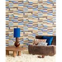 Eijffinger|Papier peint moderne mosaïque de cordes épaisses violet lilas|Moderne