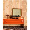 Eijffinger|Modern geometric style white-beige interlaced shapes wallpaper|Wallpaper