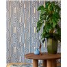 Eijffinger|Modern geometric style white-beige interlaced shapes wallpaper|Wallpaper