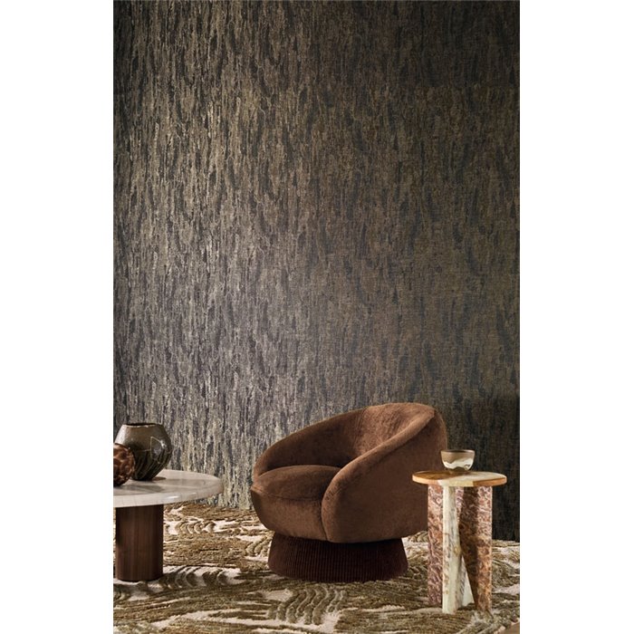 Casamance|Revêtements Muraux jacquard brillant noir doré contemporain|Revêtements Muraux
