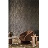 Casamance|Wandverkleidung Jacquard glänzend schwarz gold zeitgenössisch|Wandverkleidungen