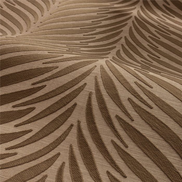 Casamance|Wandverkleidung botanische Stickerei Sisal braun zeitgenössisch|Wandverkleidungen