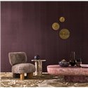 Casamance|Revêtements Muraux broderie botanique sisal aubergine contemporain|Revêtements Muraux