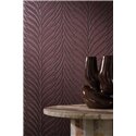 Casamance|Revêtements Muraux broderie botanique sisal aubergine contemporain|Revêtements Muraux