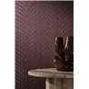 Casamance|Revêtements Muraux broderie botanique sisal aubergine contemporain|Revêtements Muraux
