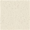 Casamance|Wallpaper linen white with embroidered leaves|Wallpaper