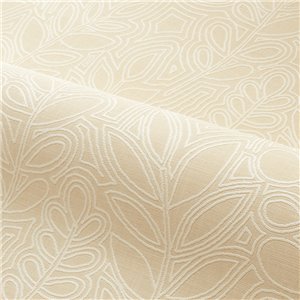 Casamance|Papier peint lin vert feuilles brodées décoratives|Papier Peint 2