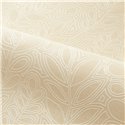 Casamance|Papel pintado lino blanco con hojas bordadas|Papel Pintado