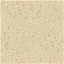 Casamance|Leinentapete beige mit bestickten Blättern|Tapeten