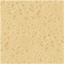 Casamance|Leinentapete gelb-beige mit bestickten Blättern|Tapeten