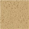 Casamance|Wallpaper linen brown with embroidered leaves|Wallpaper