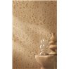 Casamance|Wallpaper linen brown with embroidered leaves|Wallpaper