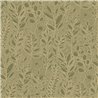 Casamance|Papier peint lin vert feuilles brodées décoratives|Papier Peint